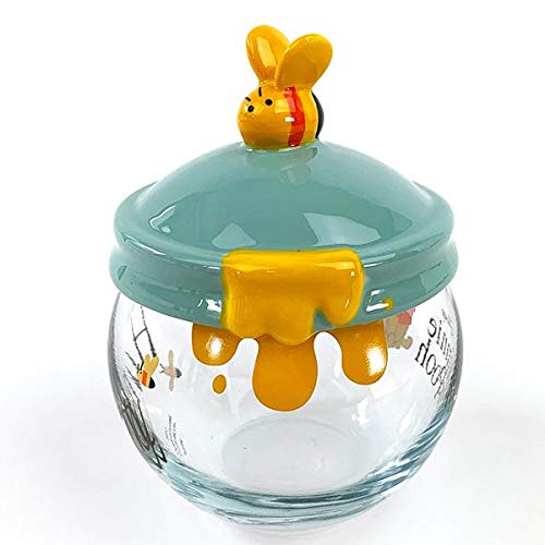 Sun Art Disney Winnie the Pooh Glass Canister Honey Pot SAN3288