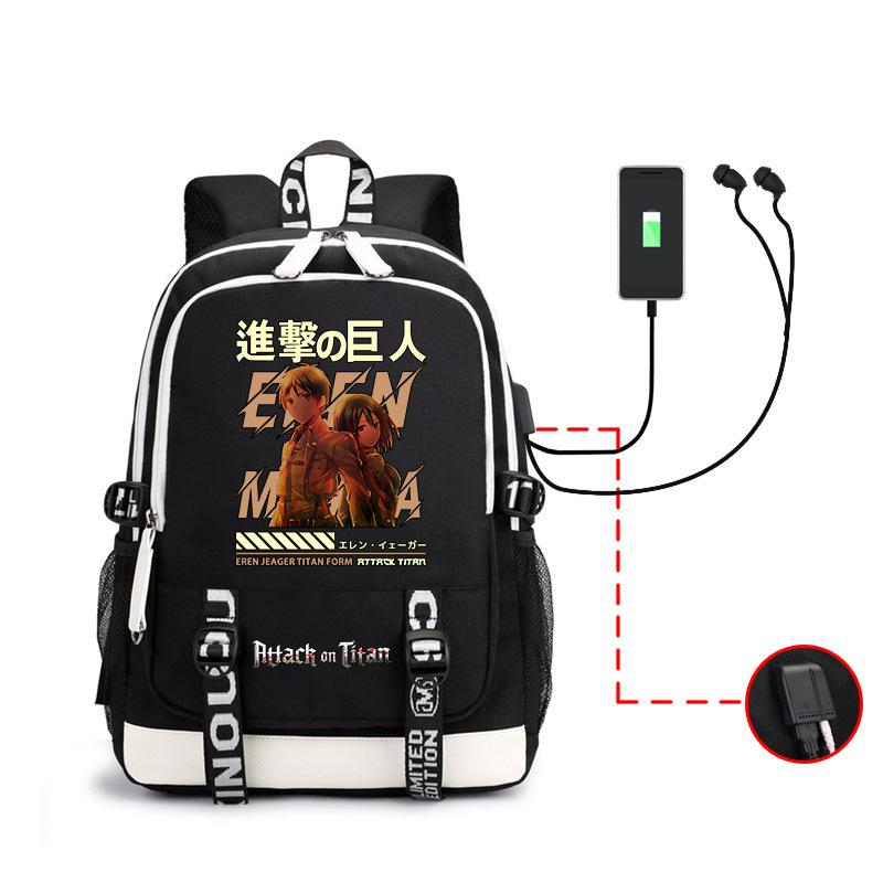 Riman Peripheral, Large Capacity Student School Bag, Commander Allen Usb Computer Backpack