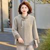 Spring Arrival - Chinese Style Embroidered Mink Velvet Jacket for Middle-Aged & Elderly Women