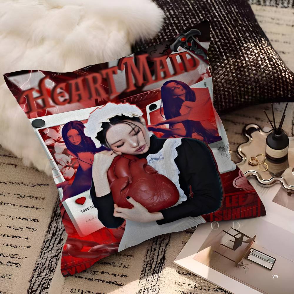 Kpop Style Lee Sunmi Pillow Gifts Home Office Furnishings Bedroom Sofa Car Cushion Cover Case 45X45Cm