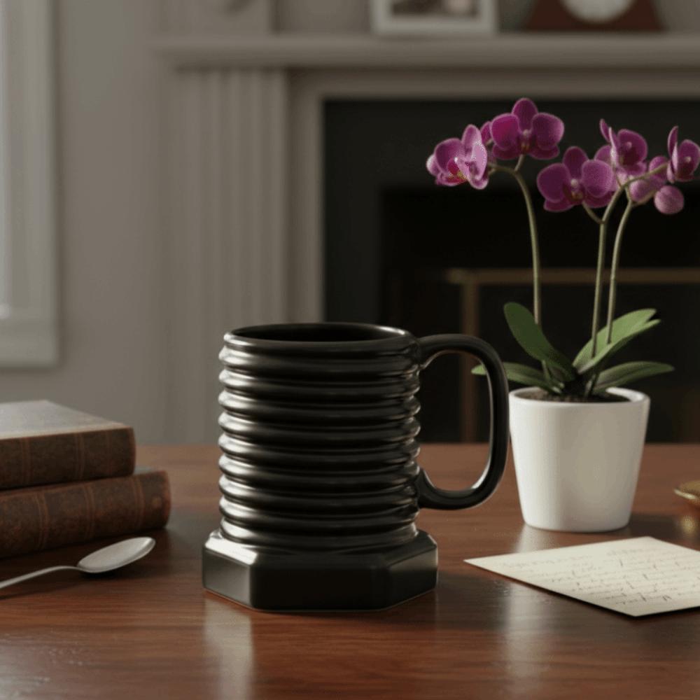Retro Screw Ceramic Mug Funny Industrial Style Industrial Coffee Cup Decorative 380ml Electroplated Mug Coffee Drinking