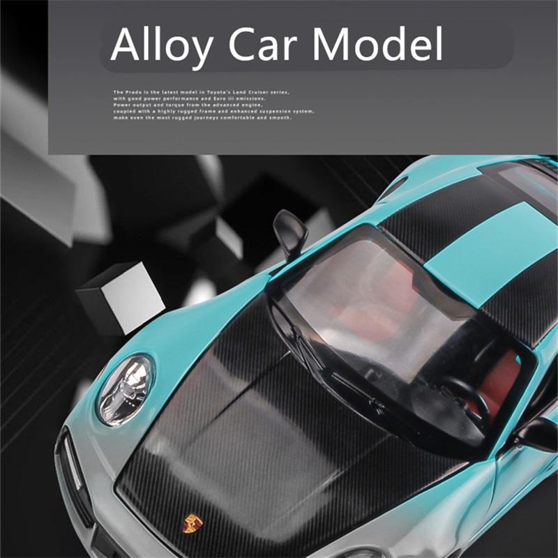 1/24 Porsches 911 TARGA TURBO S Alloy Racing Car Model Diecasts Simulation Metal Toy Car Model Sound Light Collection Gift