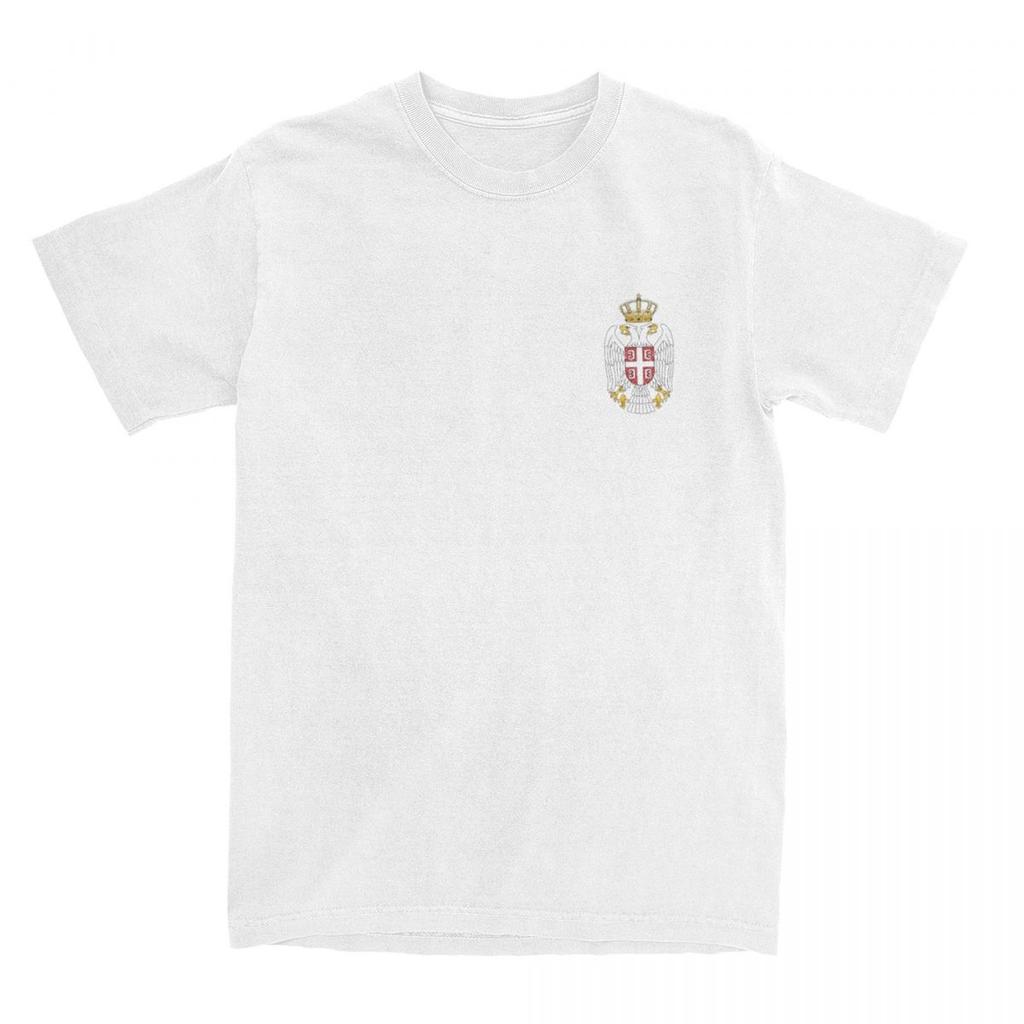 Haikyu T-Shirt Serbian Flag Symbol 100% Cotton T Shirts Fashion Tshirt for Man Summer Y2K Basic Casual Short Sleeve Tees