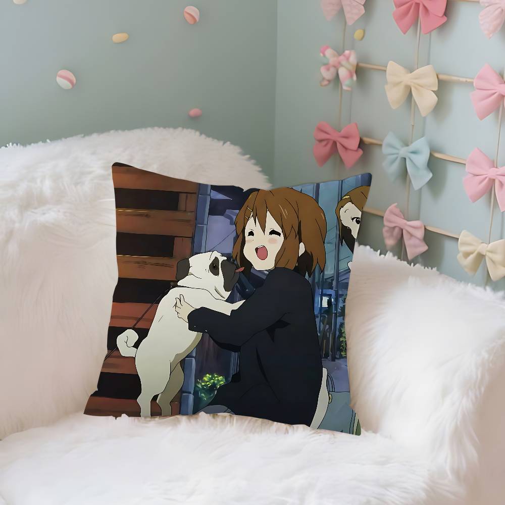 Yyui Hirasawa Kawaii Throw Pillow Covers Pattern Cushion Cover Suitable For Sofa Bedroom Car Pillow Cover
