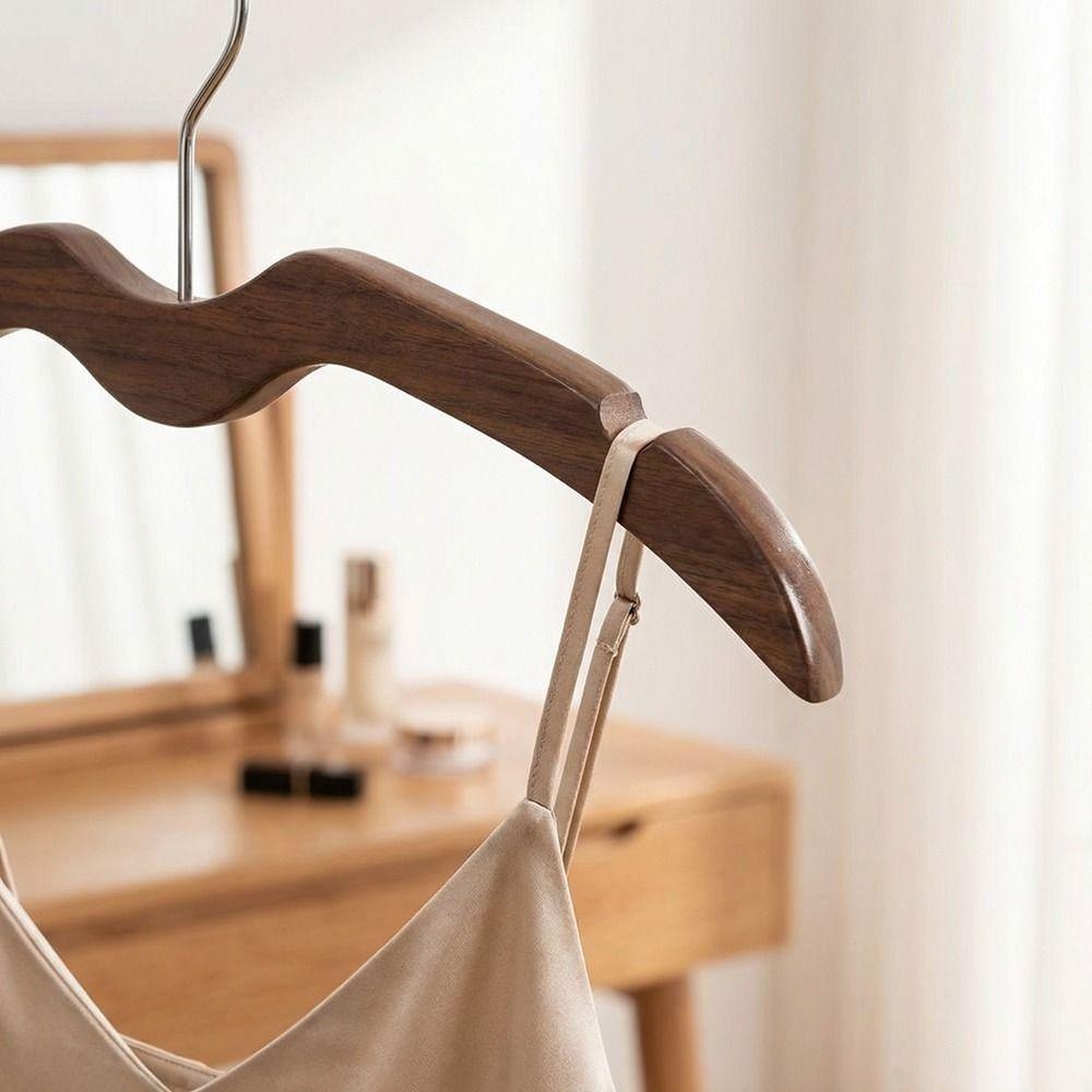 2pcs Space Saving Wood Short Neck Hanger Heavy-Duty Clothes Hanger Wardrobe Organizer  for Home