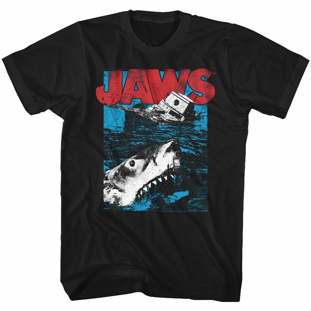 Jaws Great White Black Adult T-Shirt S