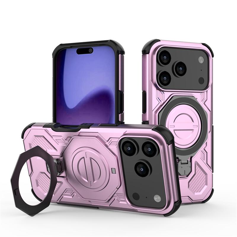 Magnetic Wireless Charge Cover For iPhone 17 Pro Max Phone Holder Armor Back Case For iPhone 17 Pro Cover For iPhone 17 Pro Case