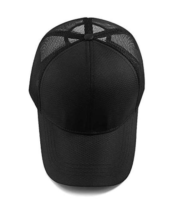 RF Large Size Deep Long Popular Cap, Men's Hat, 61-68cm, Mesh, Breathable, Quick-Drying, Lightweight, Unisex, Stylish, Cool, Brim, (Blue)