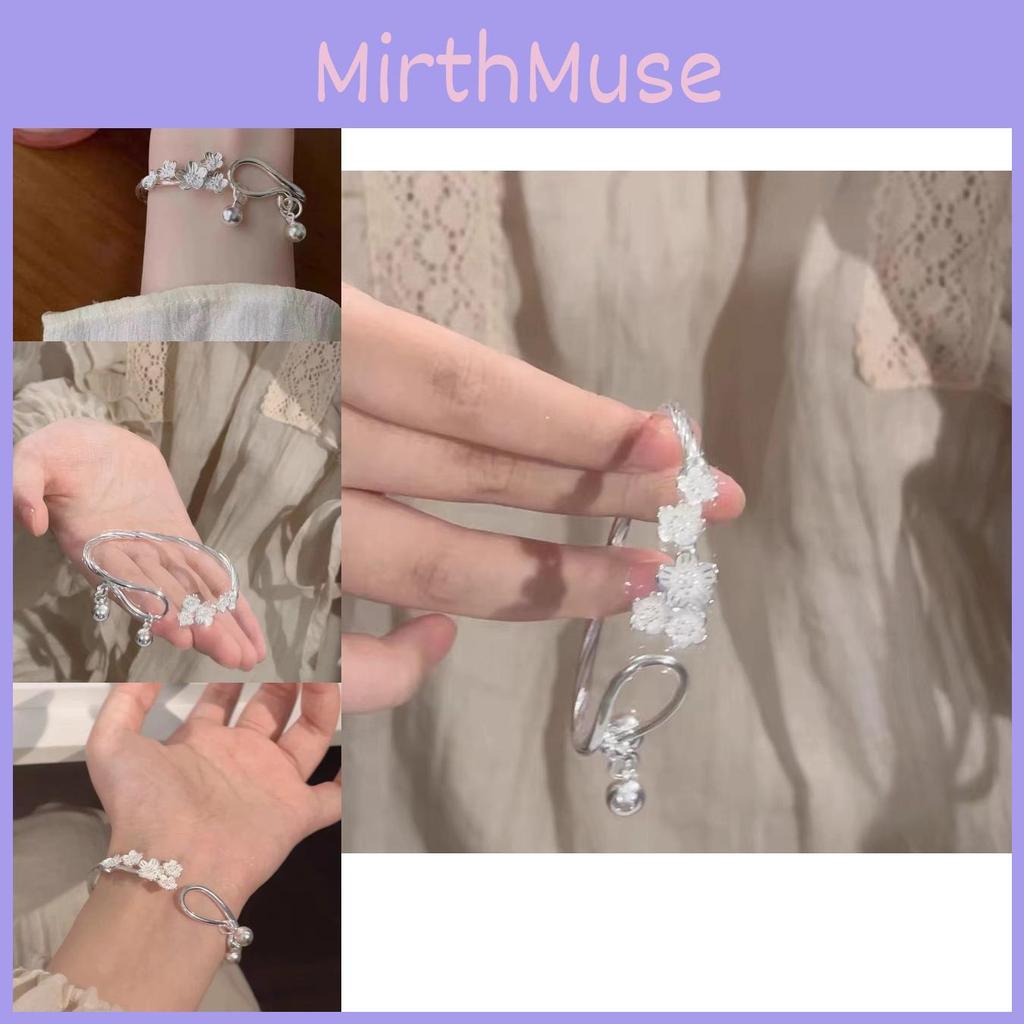 Lily Gorgeous Of The Valley Floral Bracelet Adjustable Open End Chic Womens Jewelry