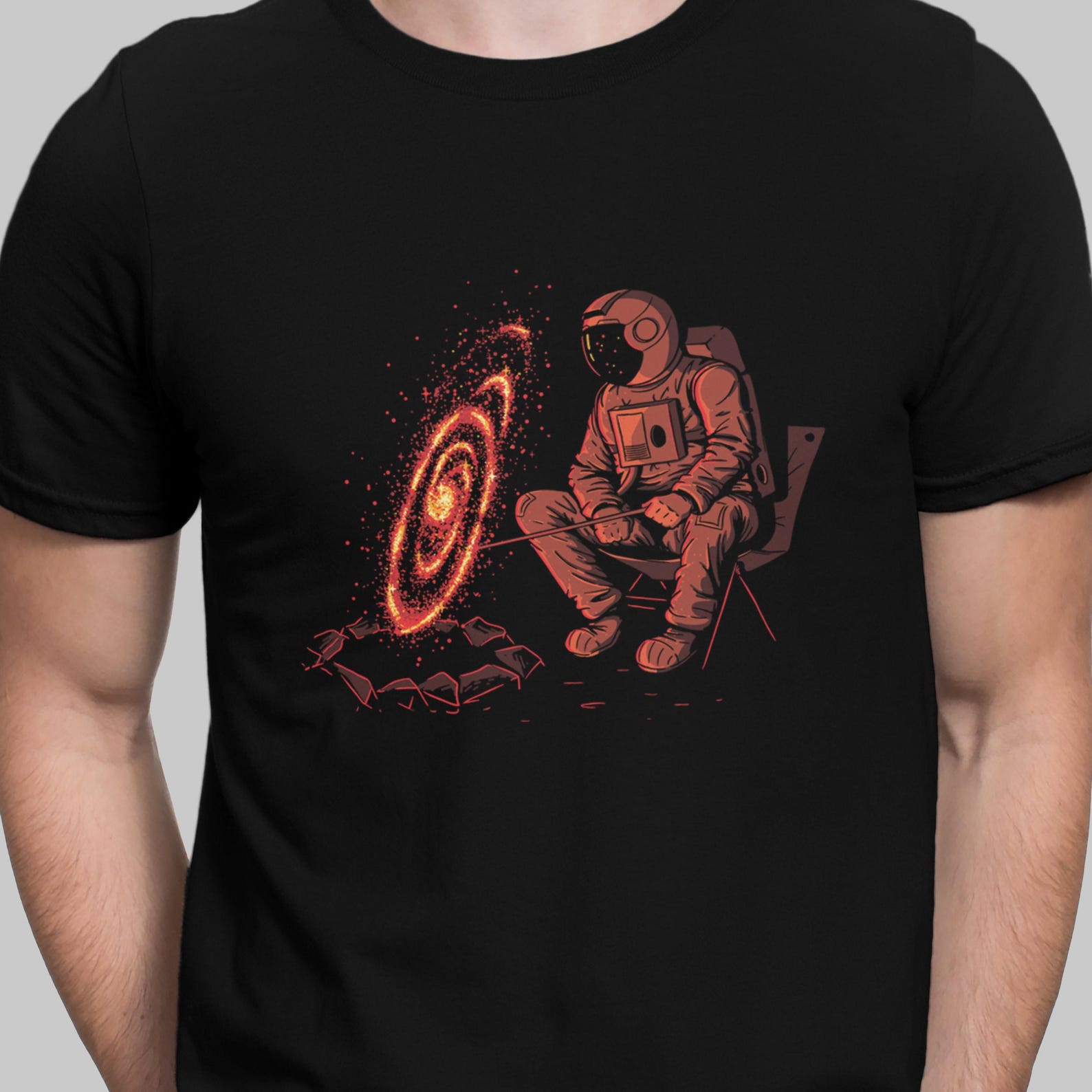 Cosmic Camping | Astronaut Galaxy Unisex t-shirt 2XL