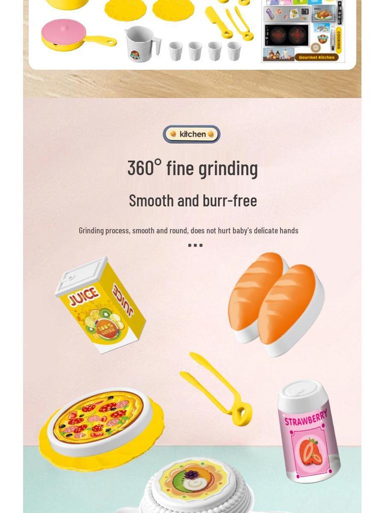 Kids' Cross-Border Kitchen Playset: Mini Cooking & Dining Simulation Toys for Boys and Girls