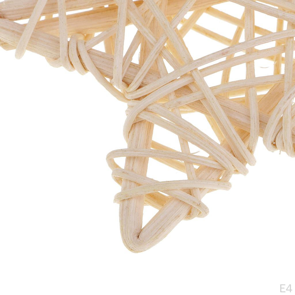 Rattan Wicker Ball Christmas Tree Ornament Decoration 7cm