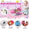 Aeroplane Toys for Toddlers, Electric Toy Airliner Plane 360 Rotating Airplane Vehicles with Light and Music, Electric Aircraft Toy Gift for Kids 3 4 