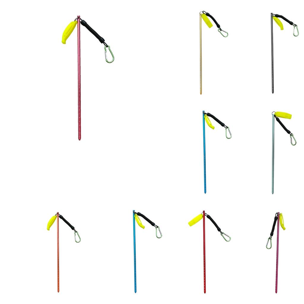 Aluminum reef stick diver pointer with spiral rope and clip for