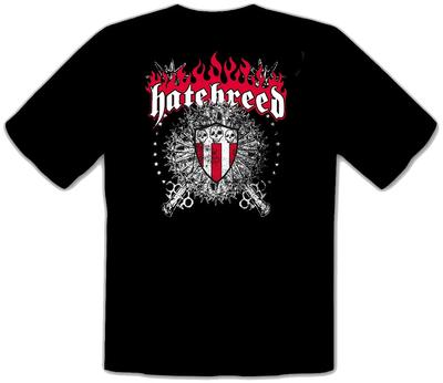 HATEBREED - SKULL & MACES Rock Music Logo BLACK T-Shirt -185-