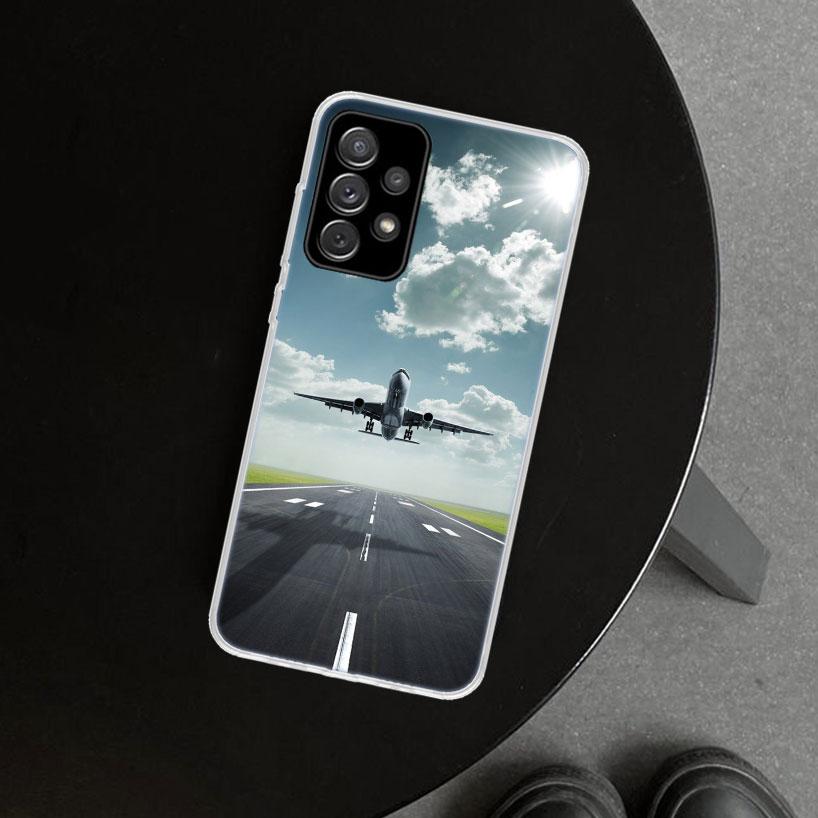 Aircraft Airplane Plane Fly Travel Cloud Phone Case for Samsung Galaxy A17 A16 A26 A36 A56 A57 A37 A15 A25 A35 A55 A14 A24 A34 A