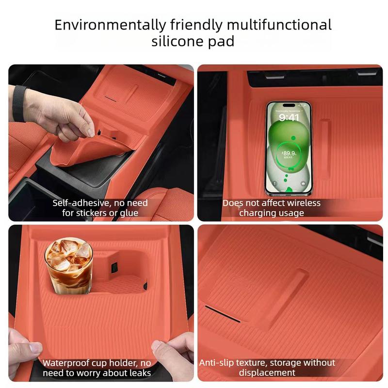 Suitable for Changan Deep Blue S05 center console silicone pad wireless charging water cup protective pad automotive parts