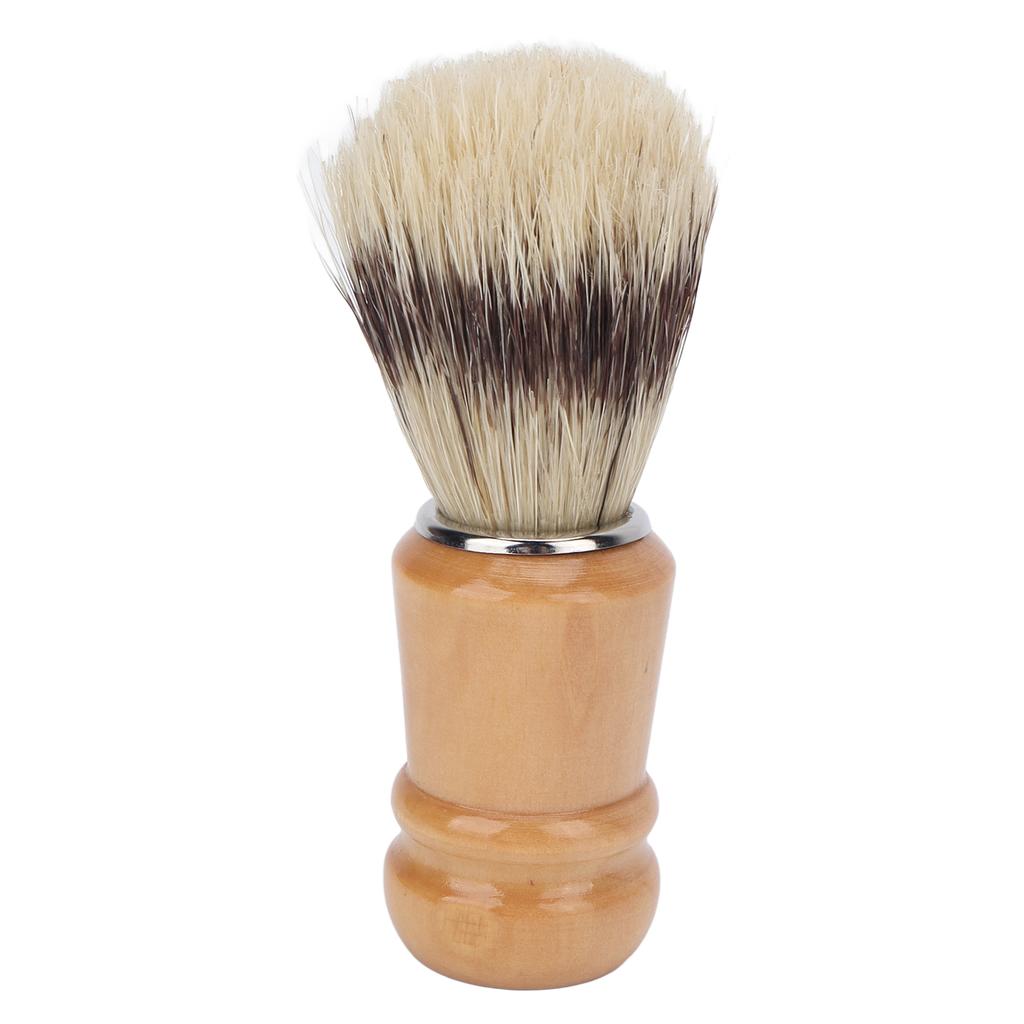 Men"s Shaving Brush Wooden Handle Skin Friendly Facial Beard Cleaning Grooming Shave Tool