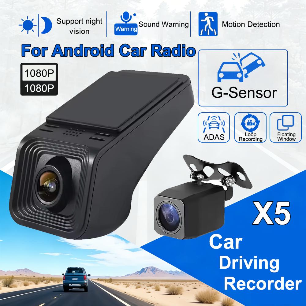 

Icreative Car DVR ADAS Electronic Dog USB X5 Driving Recorder DVR Full HD Night Vision 1080p Android Navigation Recorder X5,1080P