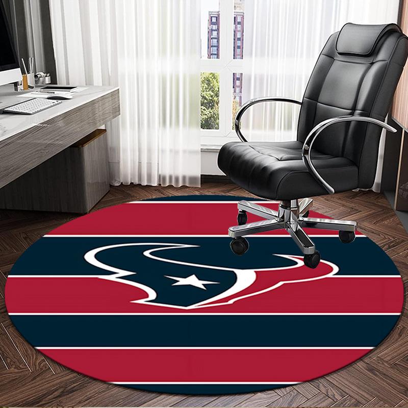 Houston basketball Logo Round Rug for Livingroom,Bedroom, Palyroom, Chair Rug, Area rug, Circle Carpet, Large Size Fan Christmas gift