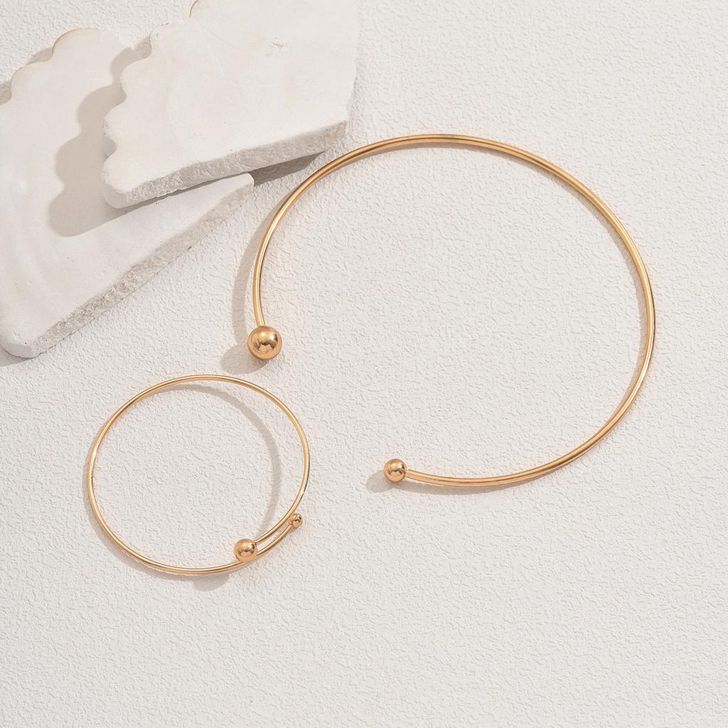 Vítr Dámský náhrdelník Náramek Set Nika Geometrický Smysl pro Design Kovový Obojek Šperky Vysokého Smyslu Ženy