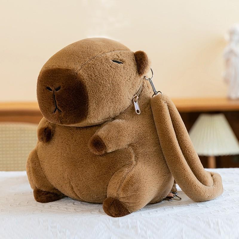 Adorable Capybara Plush Water Capybara Doll Kids Backpack Soft And Cute Cartoon Design