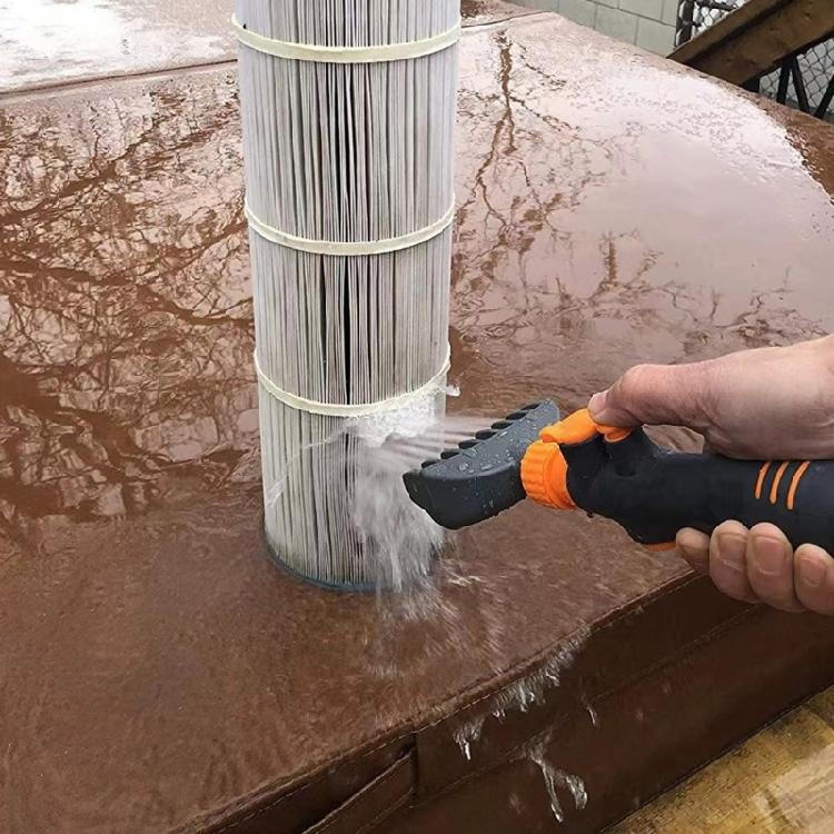 Handheld Clear Water Pool Cleaning Brush Swimming Pool Cartridge Filter Cleaner Ergonomic Public Pool Scrubber