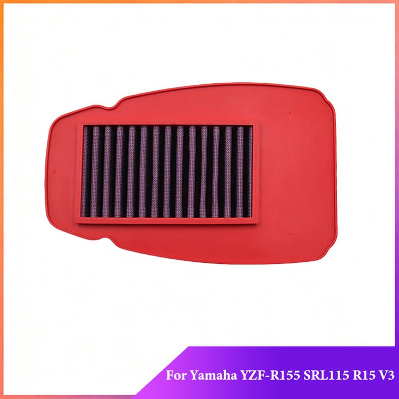 High Flow Air Filter Cleaner Element Motorcycle Air Intake Filter For Yamaha YZF-R155 YZF R155 SRL115 R15 V3 R15V3 R15-V3