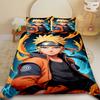 Naruto Kids Duvet Cover Set Uchiha Sasuke Uzumaki Bedding Set King Queen Full Size Girls Teen Boys for Bedroom Decor