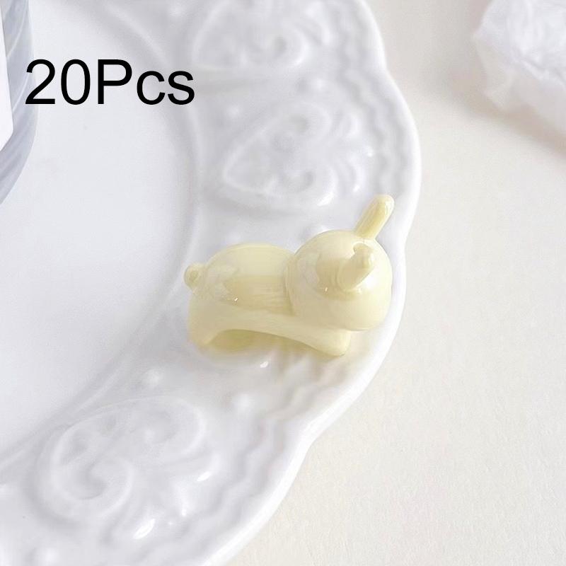 

20 шт./уп. Браслет Милые Свободные Бусины Ожерелье Плюшевый Кролик DIY Аксессуары Аксессуары для Цепочки для Мобильного Телефона Кролик Акриловые Бусины 20pcs