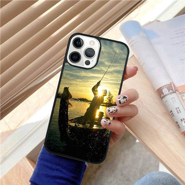 Fishing Lake Sunset Phone Case For iPhone 17 Air 15 16 Cover  14 11 13 Pro Max 12 Plus Max Cover Coque