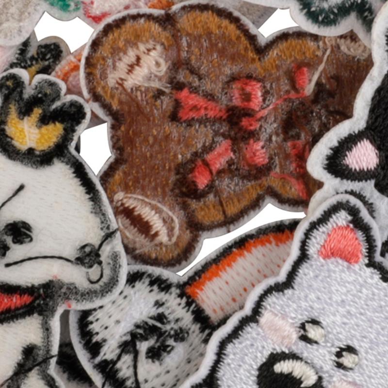 11 Pcs Animal Sew On/Iron On Patches Cats Embroidered Patches Rabbits Repair Patches Applique Patches for Clothes