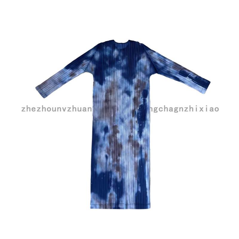 Floral Pleated Midi Dress With Fly Sleeve Round Neck A-Line Comfort Fit Women Floral Print