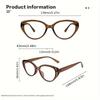 1-Pacs Retro Cat Eye Blue Light Blocking Glasses - Slim Skinny Frame with Advanced Anti-Blue Light Flat Lens