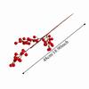 Snow Frosted Artificial Holly Berries DIY Fake Plant Crafts Red Berry Branche  Wedding Decoration