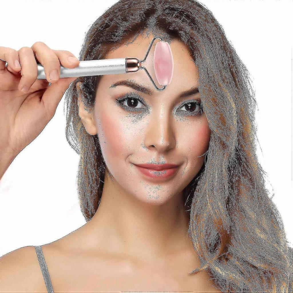 3 In 1 Electric Jade Massager 3d Roller And Facial Massager Rose Quartz