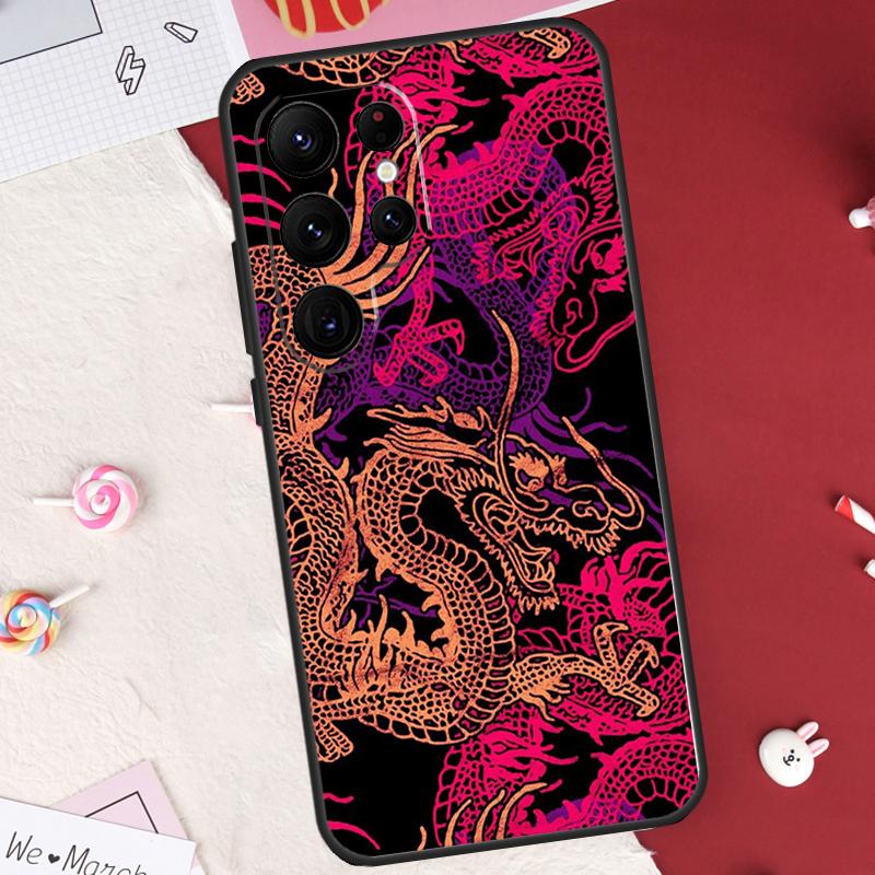DRAGON TATTOO JAPANESE Case For Samsung Galaxy S26 Ultra S20 S21 S22 S23 S24 S25 Ultra S10 Plus S25 FE Cover Shell