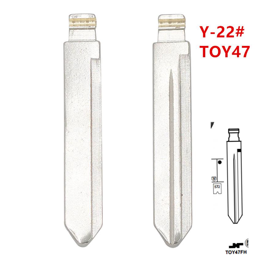10pcs/lot Y-22# KD Key Blade TOY47 Metal Uncut Blank Flip Remote Car Key Blade for Toyota Corolla for Keydiy KD Xhorse VVDI different