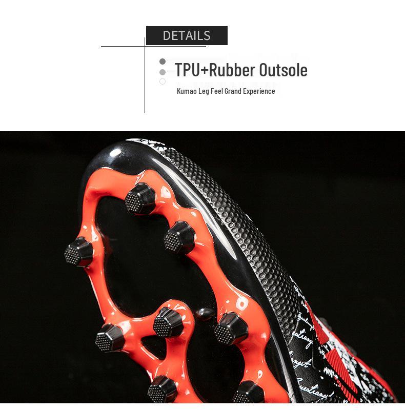 New Children's Low-Top Studded Football Shoes for Boys & Girls - Rubber Grass Field Sports Training