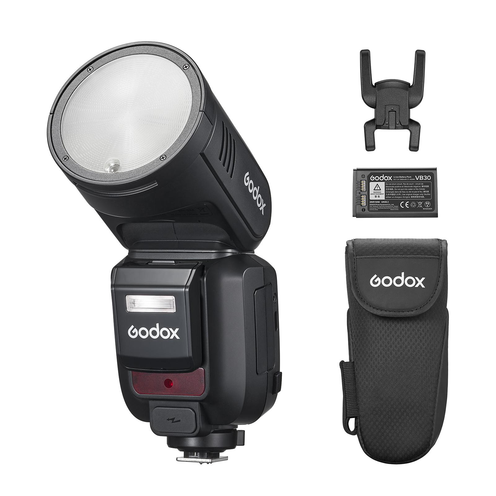 

Godox V100 2.4G Беспроводная накамерная вспышка с круглой головкой, накамерная вспышка TTL Speedlite 100Ws Power Touch US