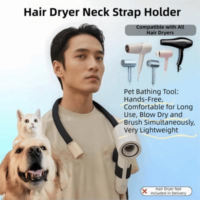 Adjustable Pet Grooming Hair Dryer Universal Portable Neck Hanging Bracket Hands-Free Dog Hair Dryer Holder Pet Salon