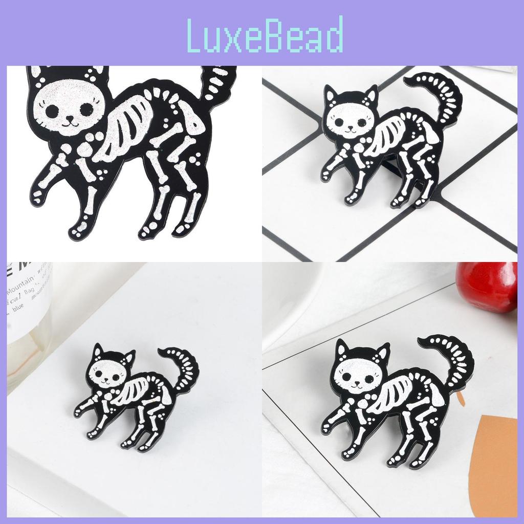 Creative Cartoon Personality Skull Cat Brooch Adorable Animal Style Pin For Everyone