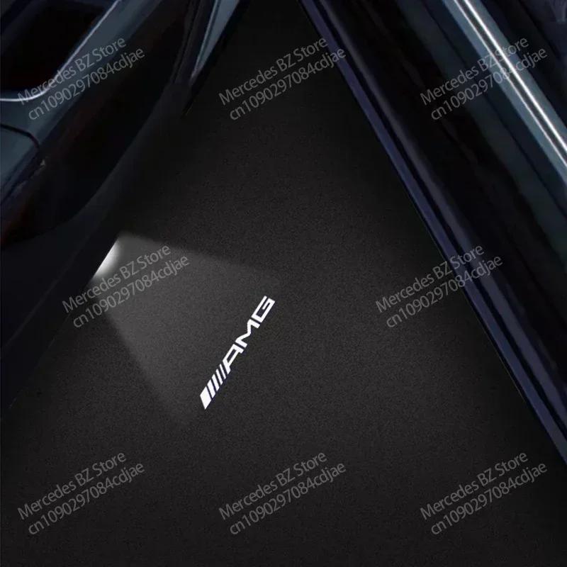 2/4P Car Door Lamp Projector Welcome Step Up Puddle Light For Mercedes Benz W166 GLE C167 B E A C Class W205 W176 W213 GLC X253 Vvv1