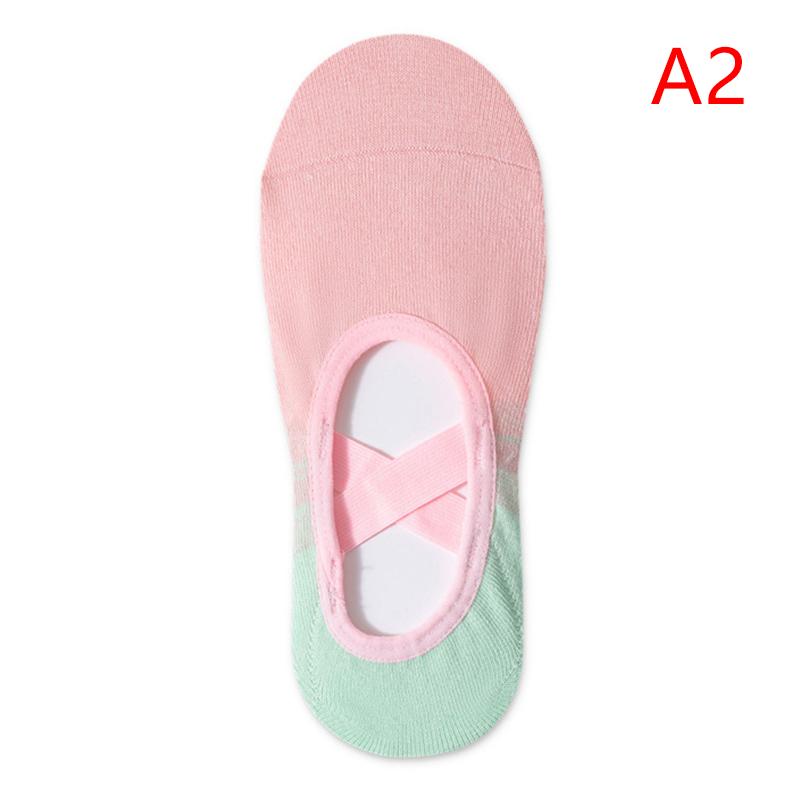 Women Anti Slip Pilates Socks Five Toe Silicone Non-Slip Yoga Sock Bandage Ballet Dance Ladies Fitness Sports Cotton Sock