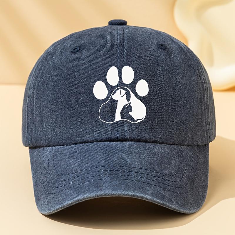 Trendy and Cool Dog Paw Print Baseball Cap for Men and Women for Couples Breathable and Comfortable Outdoor Sports