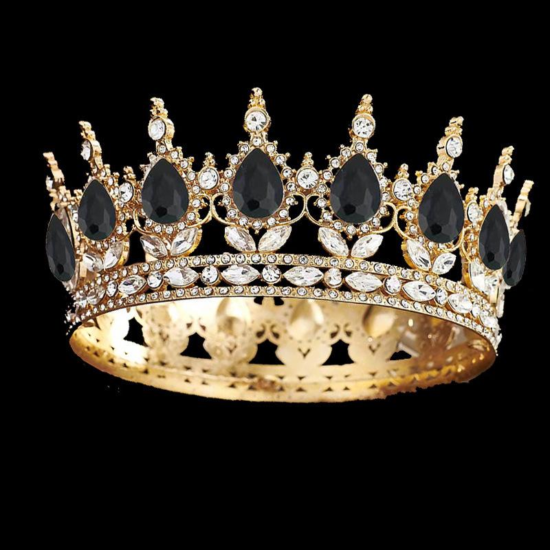 Queen Alloy Full Circle Crown Decoration Accessories Adult Wedding Hair Crown Children's Rhinestone Tiara Crown