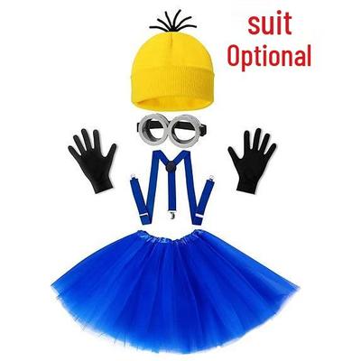 Ensemble Robe Salopette avec Lunettes et Bonnet Minion Moi, Moche et Méchant