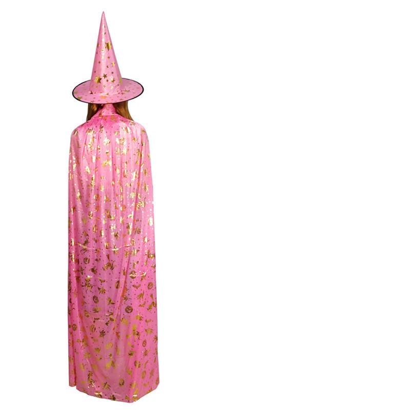 Gold Stamped Pumpkin Halloween Cape for Kids & Adults