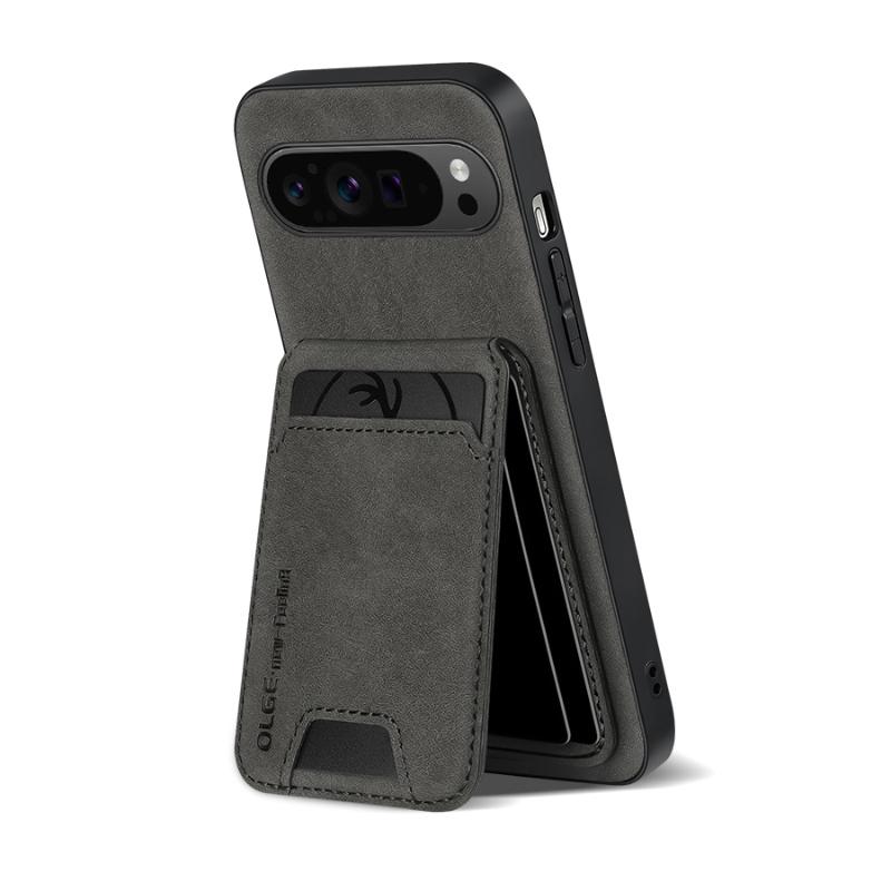 New Soft TPU Solid Color Leather Wallet Card Slot Bracket Shockproof Phone Case For Google Pixel 9 8 7 Pro XL 9A 8A 7A Back Case