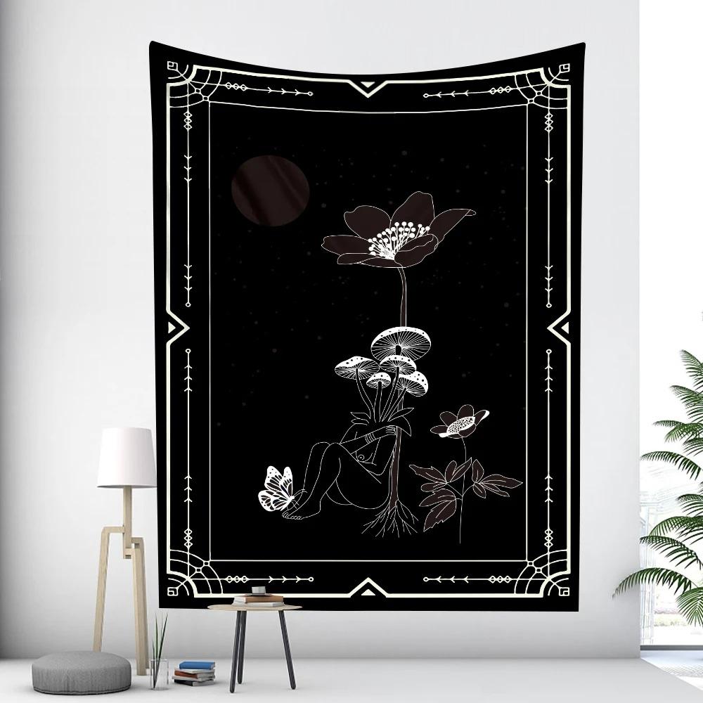 

Cat Tarot Украшение для дома Настенный декор для дома Гобелен Гобелен для офиса Гостиная 100x75cm